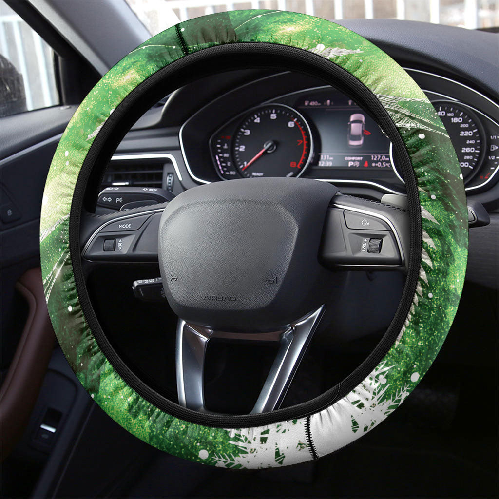 Piwakawaka New Zealand Christmas In July Steering Wheel Cover NZ Aroha Koru Fern Marble Vibes LT14 - Polynesian Pride