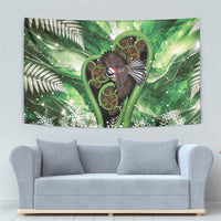 Piwakawaka New Zealand Christmas In July Tapestry NZ Aroha Koru Fern Marble Vibes LT14 - Polynesian Pride