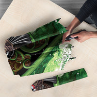 Piwakawaka New Zealand Christmas In July Umbrella NZ Aroha Koru Fern Marble Vibes LT14 - Polynesian Pride