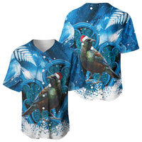 Tui Bird New Zealand Christmas In July Baseball Jersey NZ Aroha Koru Fern Marble Vibes LT14 - Polynesian Pride