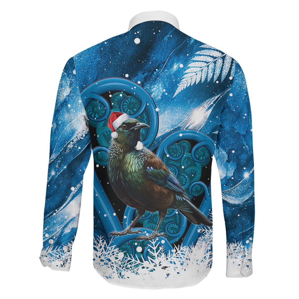 Tui Bird New Zealand Christmas In July Family Matching Tank Maxi Dress and Hawaiian Shirt NZ Aroha Koru Fern Marble Vibes LT14 - Polynesian Pride