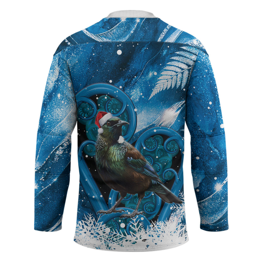 Tui Bird New Zealand Christmas In July Hockey Jersey NZ Aroha Koru Fern Marble Vibes LT14 - Polynesian Pride