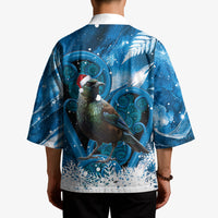 Tui Bird New Zealand Christmas In July Kimono NZ Aroha Koru Fern Marble Vibes LT14 - Polynesian Pride