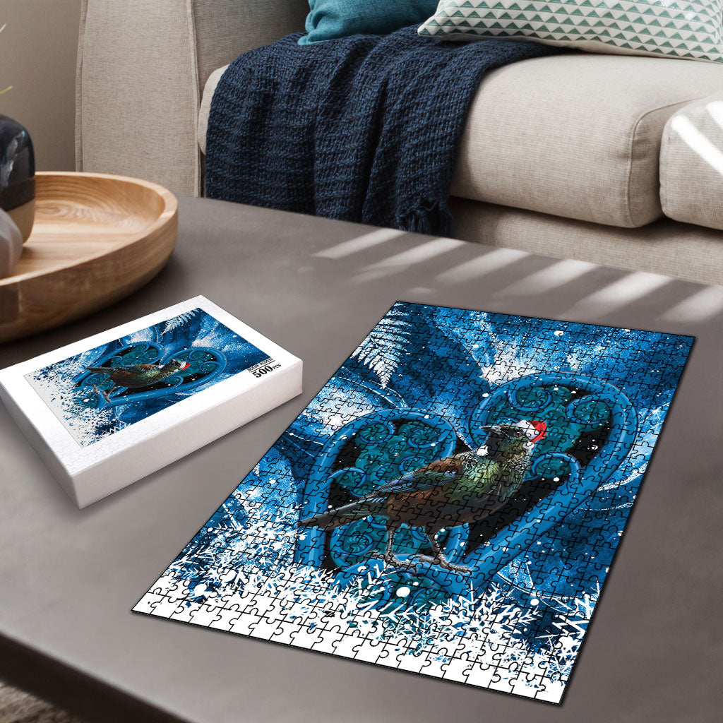 Tui Bird New Zealand Christmas In July Puzzle NZ Aroha Koru Fern Marble Vibes LT14 - Polynesian Pride