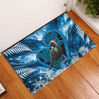 Tui Bird New Zealand Christmas In July Rubber Doormat NZ Aroha Koru Fern Marble Vibes LT14 - Polynesian Pride