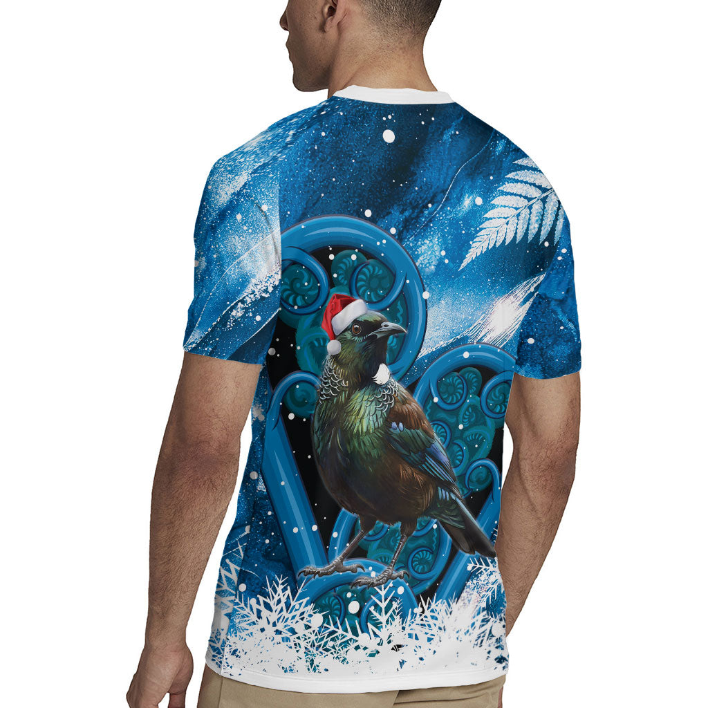 Tui Bird New Zealand Christmas In July Rugby Jersey NZ Aroha Koru Fern Marble Vibes LT14 - Polynesian Pride