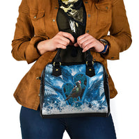 Tui Bird New Zealand Christmas In July Shoulder Handbag NZ Aroha Koru Fern Marble Vibes LT14 - Polynesian Pride