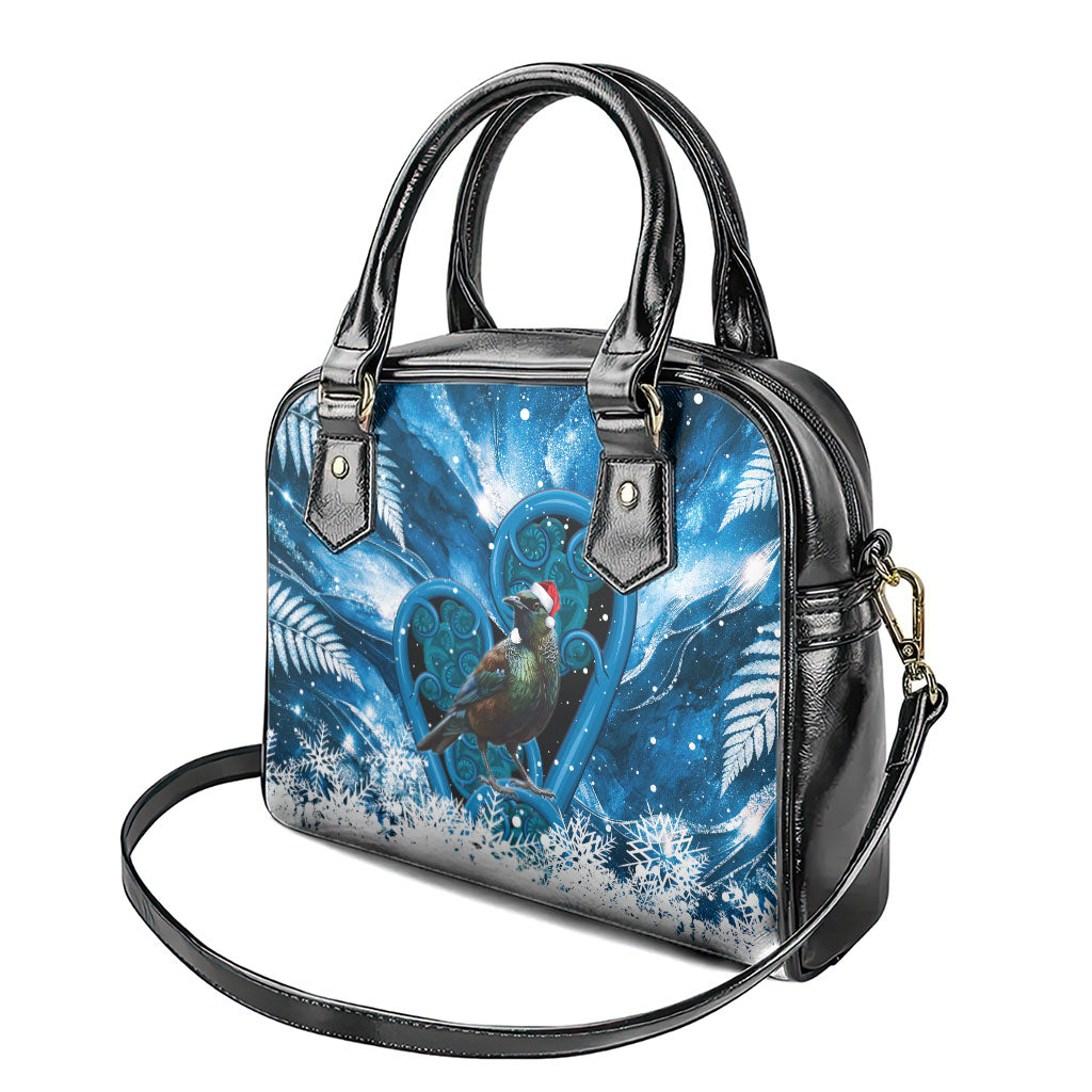 Tui Bird New Zealand Christmas In July Shoulder Handbag NZ Aroha Koru Fern Marble Vibes LT14 - Polynesian Pride
