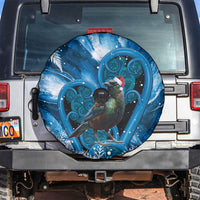 Tui Bird New Zealand Christmas In July Spare Tire Cover NZ Aroha Koru Fern Marble Vibes LT14 Blue - Polynesian Pride