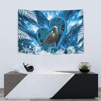 Tui Bird New Zealand Christmas In July Tapestry NZ Aroha Koru Fern Marble Vibes LT14 - Polynesian Pride