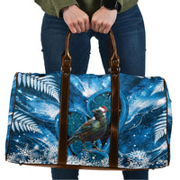 Tui Bird New Zealand Christmas In July Travel Bag NZ Aroha Koru Fern Marble Vibes LT14 Blue - Polynesian Pride