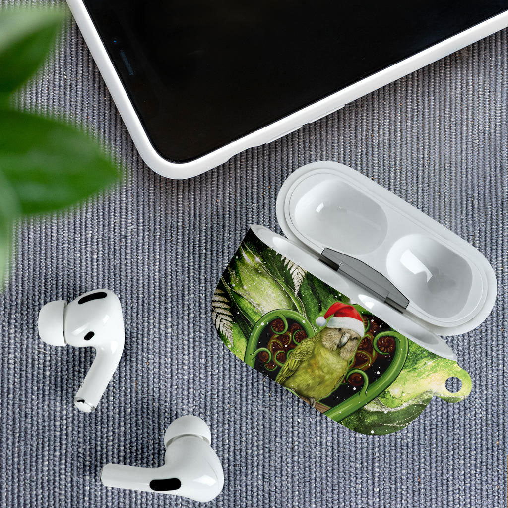 Kakapo New Zealand Christmas In July AirPods Case NZ Aroha Koru Fern Marble Vibes LT14 - Polynesian Pride