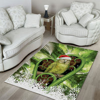 Kakapo New Zealand Christmas In July Area Rug NZ Aroha Koru Fern Marble Vibes LT14 - Polynesian Pride
