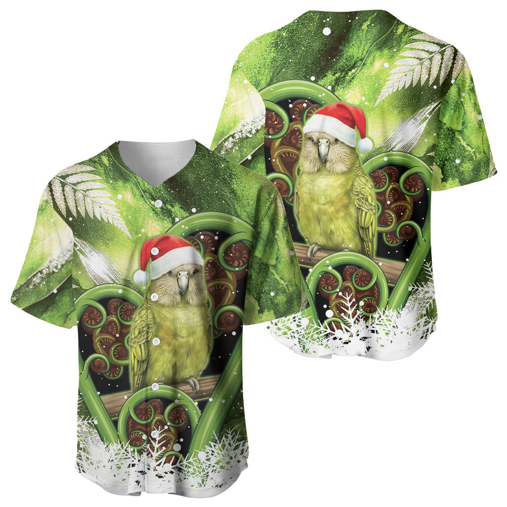 Kakapo New Zealand Christmas In July Baseball Jersey NZ Aroha Koru Fern Marble Vibes LT14 - Polynesian Pride
