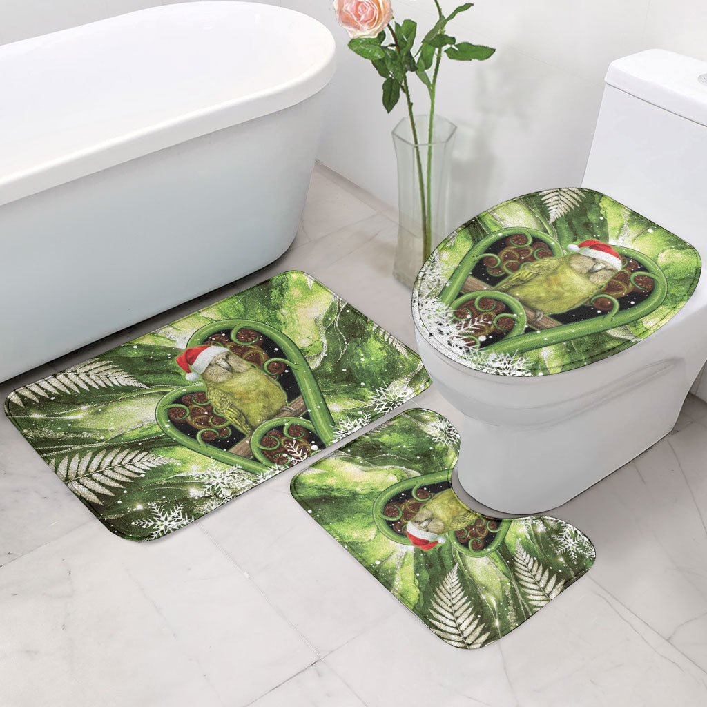 Kakapo New Zealand Christmas In July Bathroom Set NZ Aroha Koru Fern Marble Vibes LT14 - Polynesian Pride