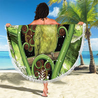 Kakapo New Zealand Christmas In July Beach Blanket NZ Aroha Koru Fern Marble Vibes LT14 - Polynesian Pride