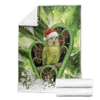 Kakapo New Zealand Christmas In July Blanket NZ Aroha Koru Fern Marble Vibes LT14 - Polynesian Pride