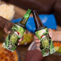 Kakapo New Zealand Christmas In July 4 in 1 Can Cooler Tumbler NZ Aroha Koru Fern Marble Vibes LT14 - Polynesian Pride