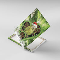 Kakapo New Zealand Christmas In July Canvas Wall Art NZ Aroha Koru Fern Marble Vibes LT14 With Frame Green - Polynesian Pride