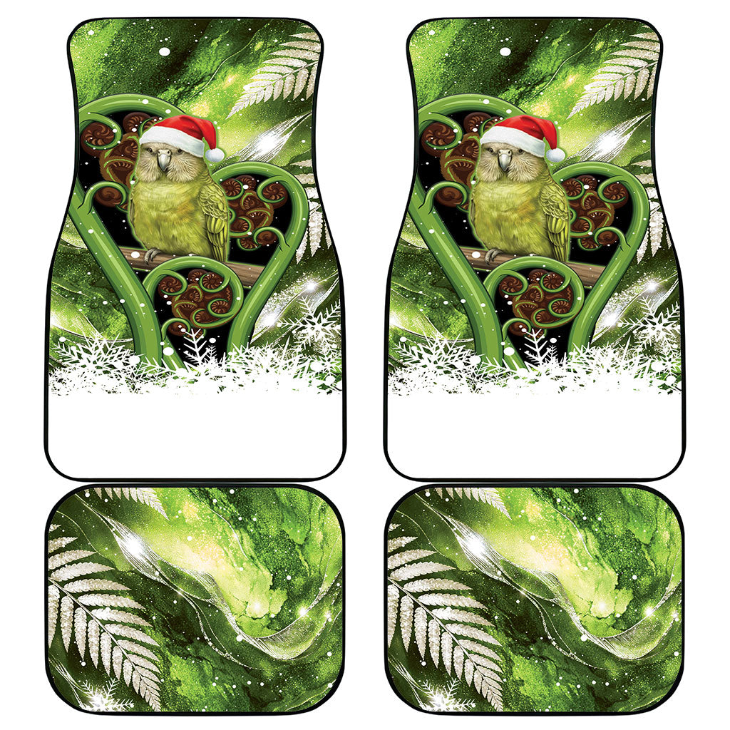 Kakapo New Zealand Christmas In July Car Mats NZ Aroha Koru Fern Marble Vibes LT14 - Polynesian Pride