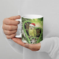Kakapo New Zealand Christmas In July Ceramic Mug NZ Aroha Koru Fern Marble Vibes LT14 - Polynesian Pride