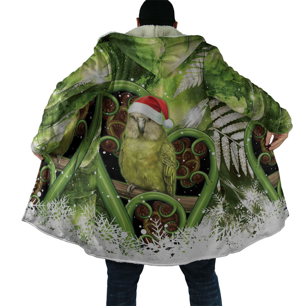 Kakapo New Zealand Christmas In July Cloak NZ Aroha Koru Fern Marble Vibes LT14 - Polynesian Pride