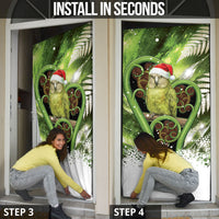 Kakapo New Zealand Christmas In July Door Cover NZ Aroha Koru Fern Marble Vibes LT14 - Polynesian Pride