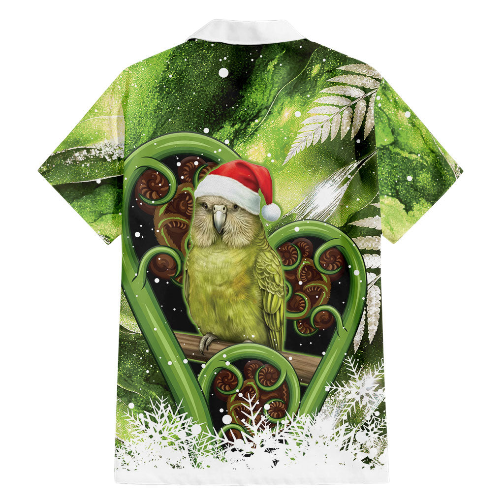 Kakapo New Zealand Christmas In July Family Matching Mermaid Dress and Hawaiian Shirt NZ Aroha Koru Fern Marble Vibes LT14 - Polynesian Pride