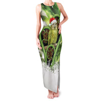 Kakapo New Zealand Christmas In July Family Matching Tank Maxi Dress and Hawaiian Shirt NZ Aroha Koru Fern Marble Vibes LT14 Mom's Dress Green - Polynesian Pride