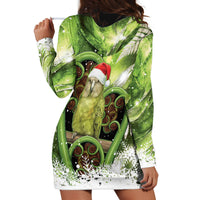 Kakapo New Zealand Christmas In July Hoodie Dress NZ Aroha Koru Fern Marble Vibes LT14 - Polynesian Pride