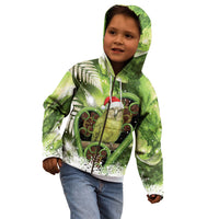Kakapo New Zealand Christmas In July Kid Hoodie NZ Aroha Koru Fern Marble Vibes LT14 - Polynesian Pride