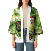 Kakapo New Zealand Christmas In July Kimono NZ Aroha Koru Fern Marble Vibes LT14 - Polynesian Pride