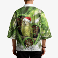 Kakapo New Zealand Christmas In July Kimono NZ Aroha Koru Fern Marble Vibes LT14 - Polynesian Pride