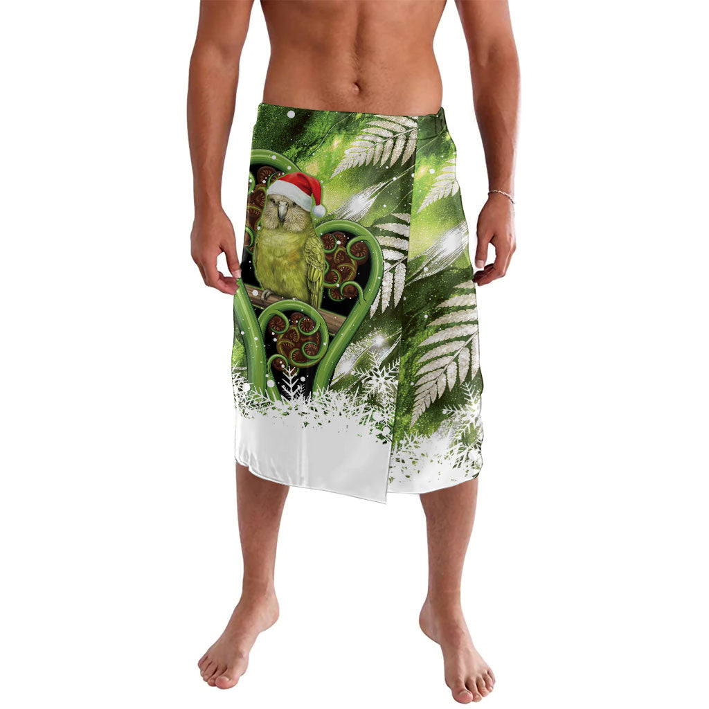 Kakapo New Zealand Christmas In July Lavalava NZ Aroha Koru Fern Marble Vibes LT14 Green - Polynesian Pride