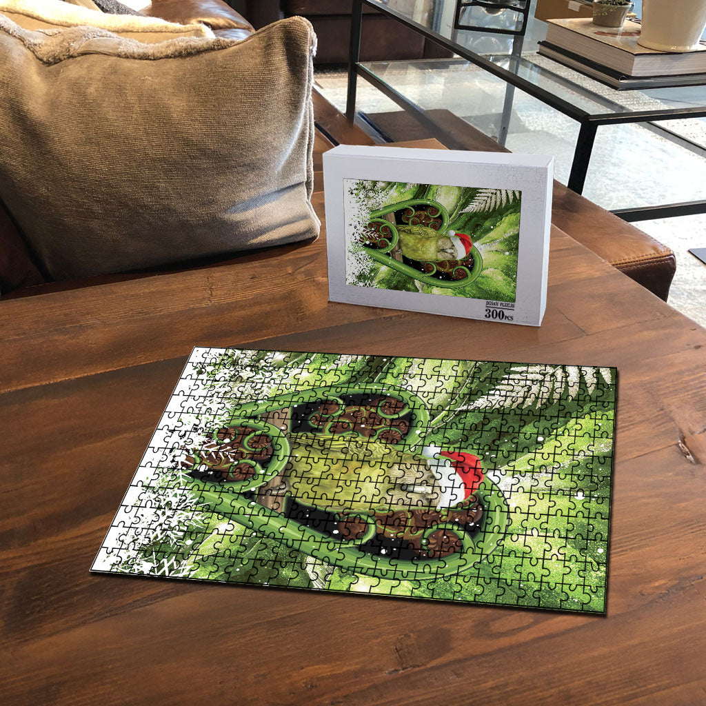 Kakapo New Zealand Christmas In July Puzzle NZ Aroha Koru Fern Marble Vibes LT14 - Polynesian Pride