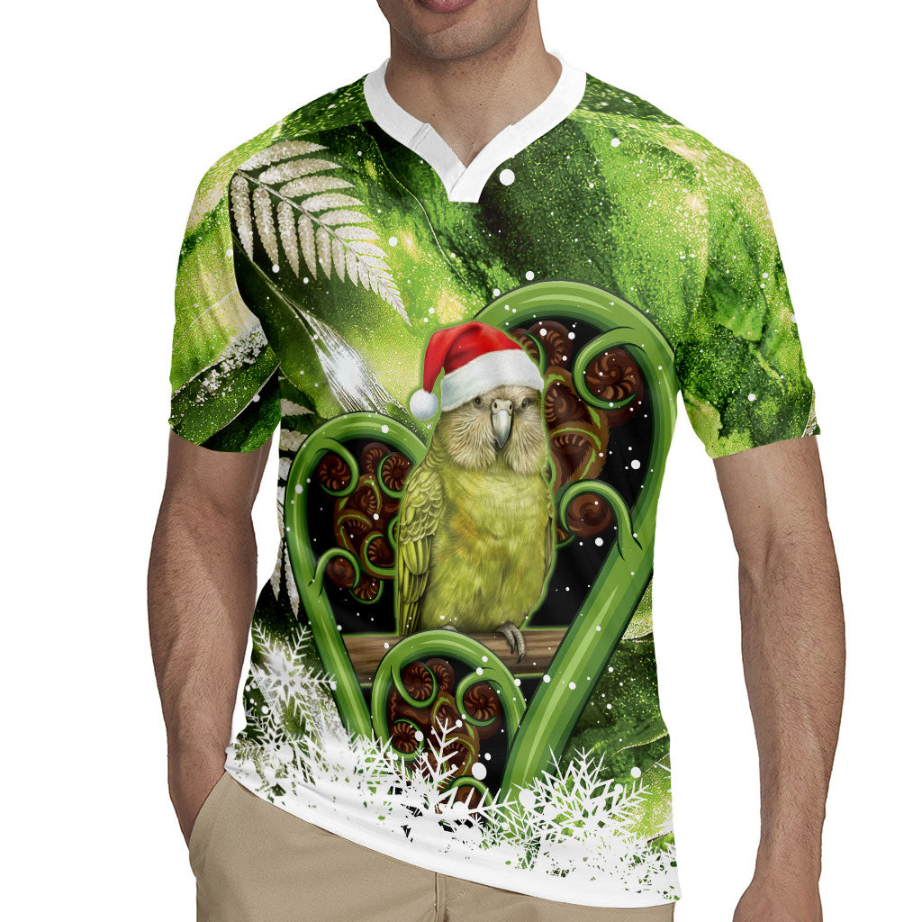 Kakapo New Zealand Christmas In July Rugby Jersey NZ Aroha Koru Fern Marble Vibes LT14 - Polynesian Pride