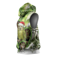 Kakapo New Zealand Christmas In July Sleeveless Hoodie NZ Aroha Koru Fern Marble Vibes LT14 - Polynesian Pride