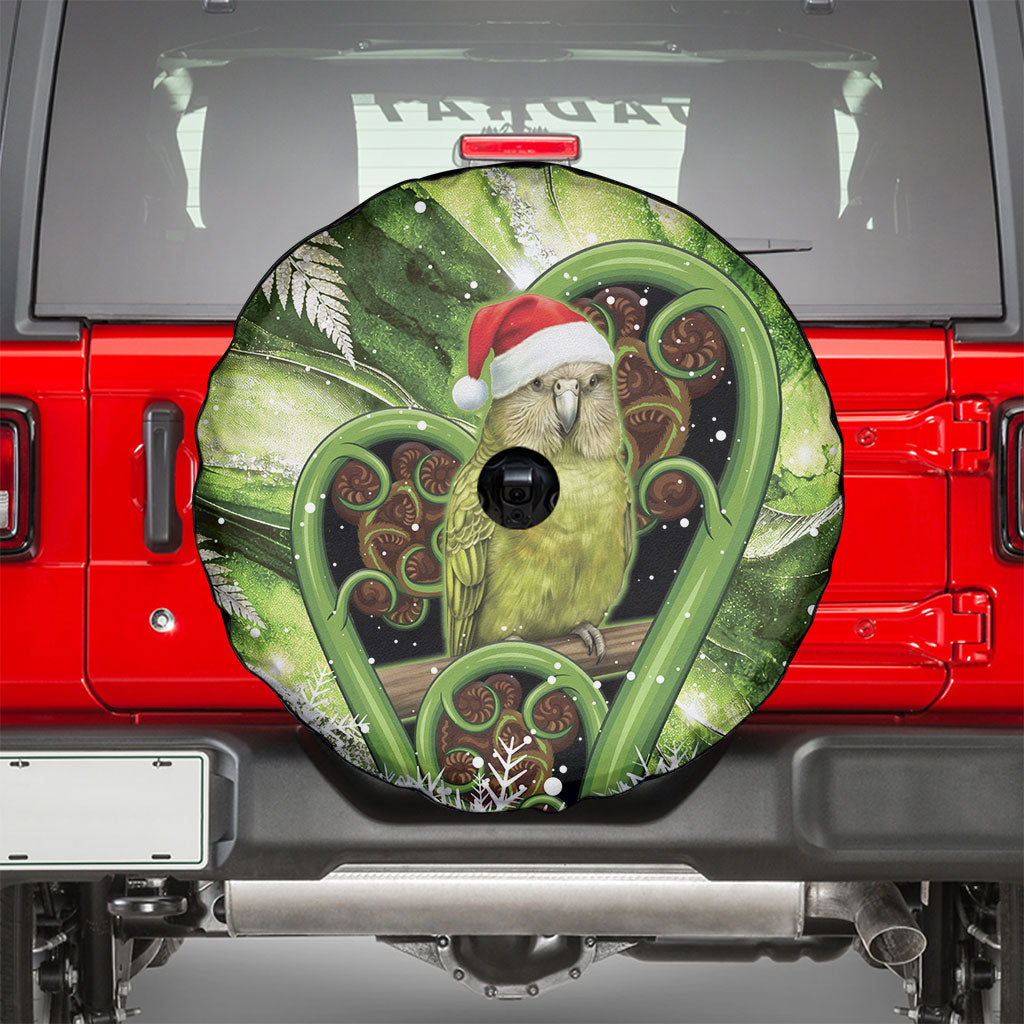 Kakapo New Zealand Christmas In July Spare Tire Cover NZ Aroha Koru Fern Marble Vibes LT14 - Polynesian Pride