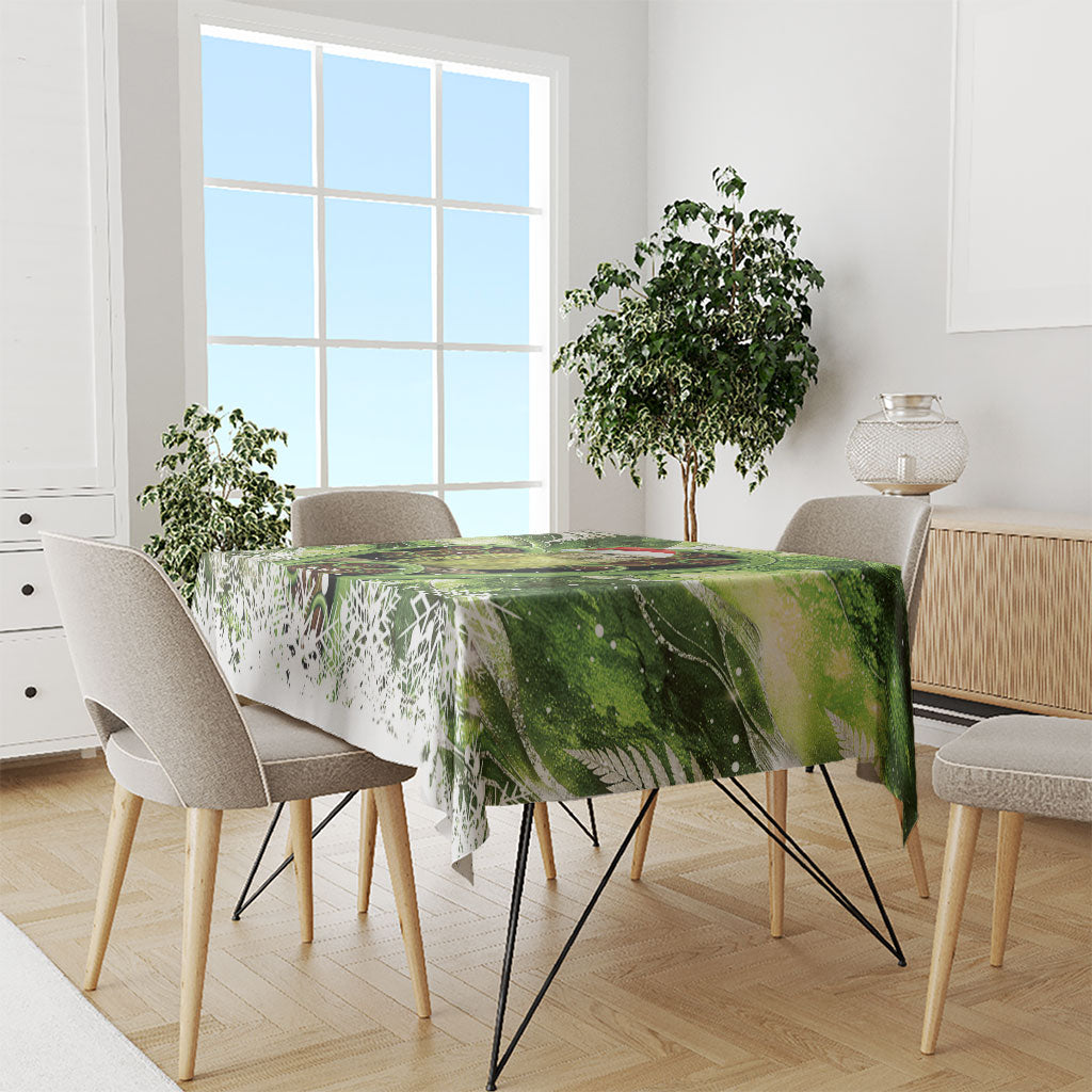 Kakapo New Zealand Christmas In July Tablecloth NZ Aroha Koru Fern Marble Vibes LT14 - Polynesian Pride