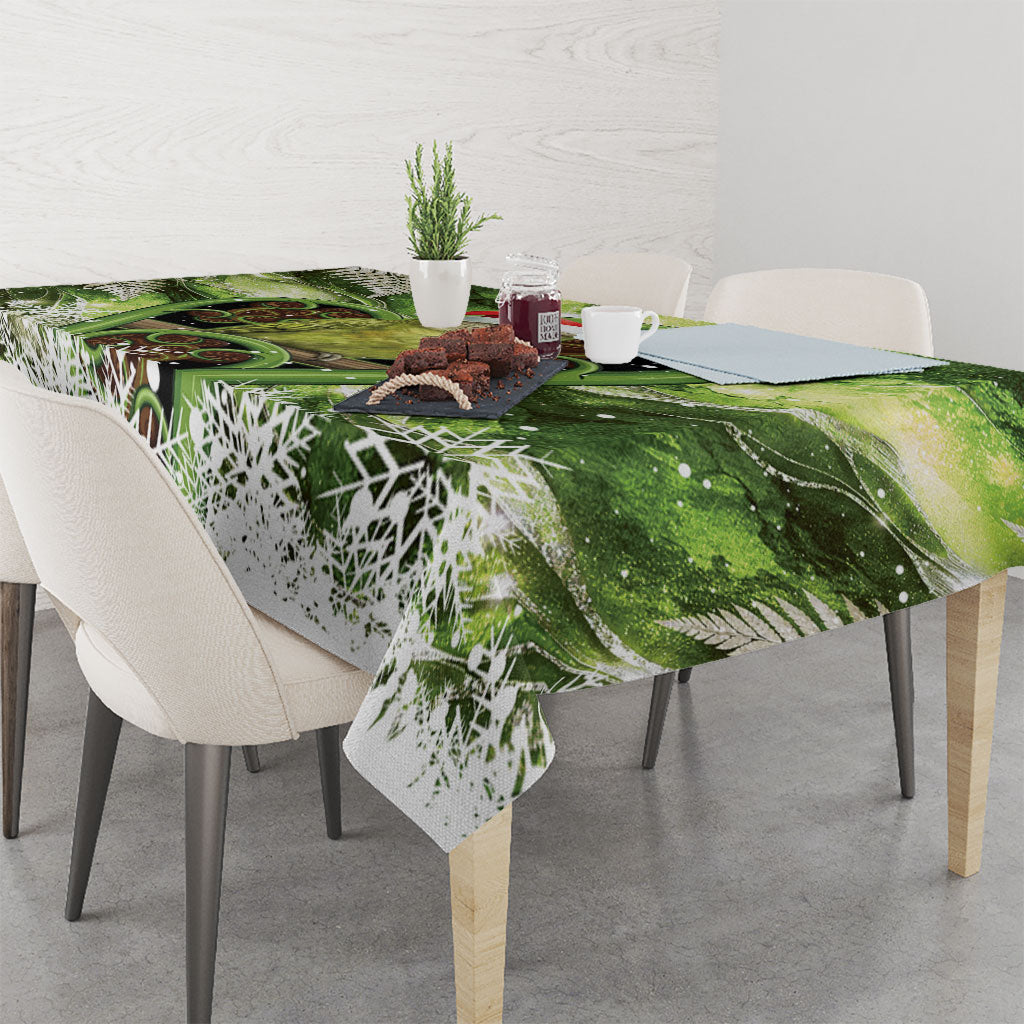 Kakapo New Zealand Christmas In July Tablecloth NZ Aroha Koru Fern Marble Vibes LT14 - Polynesian Pride