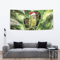 Kakapo New Zealand Christmas In July Tapestry NZ Aroha Koru Fern Marble Vibes LT14 - Polynesian Pride