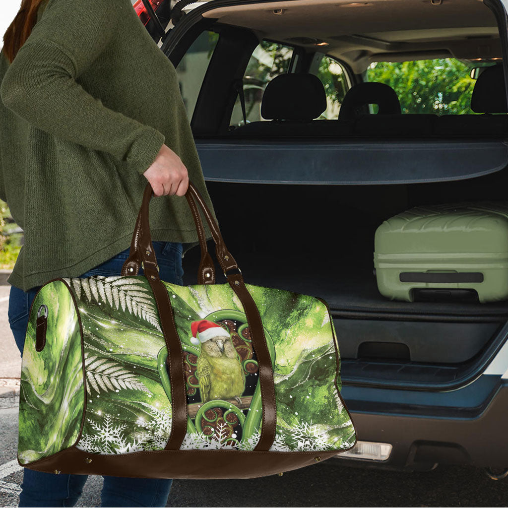 Kakapo New Zealand Christmas In July Travel Bag NZ Aroha Koru Fern Marble Vibes LT14 - Polynesian Pride