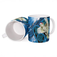 Sulphur-crested Cockatoo New Zealand Christmas In July Ceramic Mug NZ Aroha Koru Fern Marble Vibes LT14 - Polynesian Pride