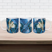 Sulphur-crested Cockatoo New Zealand Christmas In July Ceramic Mug NZ Aroha Koru Fern Marble Vibes LT14 - Polynesian Pride