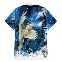 Sulphur-crested Cockatoo New Zealand Christmas In July Hawaiian Shirt NZ Aroha Koru Fern Marble Vibes LT14 - Polynesian Pride