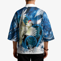 Sulphur-crested Cockatoo New Zealand Christmas In July Kimono NZ Aroha Koru Fern Marble Vibes LT14 - Polynesian Pride