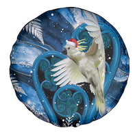 Sulphur-crested Cockatoo New Zealand Christmas In July Spare Tire Cover NZ Aroha Koru Fern Marble Vibes LT14 - Polynesian Pride
