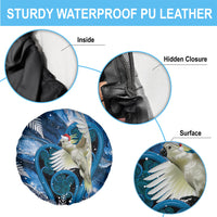 Sulphur-crested Cockatoo New Zealand Christmas In July Spare Tire Cover NZ Aroha Koru Fern Marble Vibes LT14 - Polynesian Pride