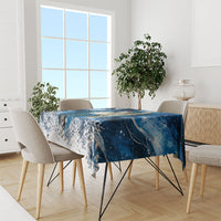 Sulphur-crested Cockatoo New Zealand Christmas In July Tablecloth NZ Aroha Koru Fern Marble Vibes LT14 - Polynesian Pride