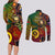 Vanuatu and Australia Couples Matching Long Sleeve Bodycon Dress and Long Sleeve Button Shirts Vanuatuan Polynesian Mix Aussie Aboriginal Art LT14 - Polynesian Pride